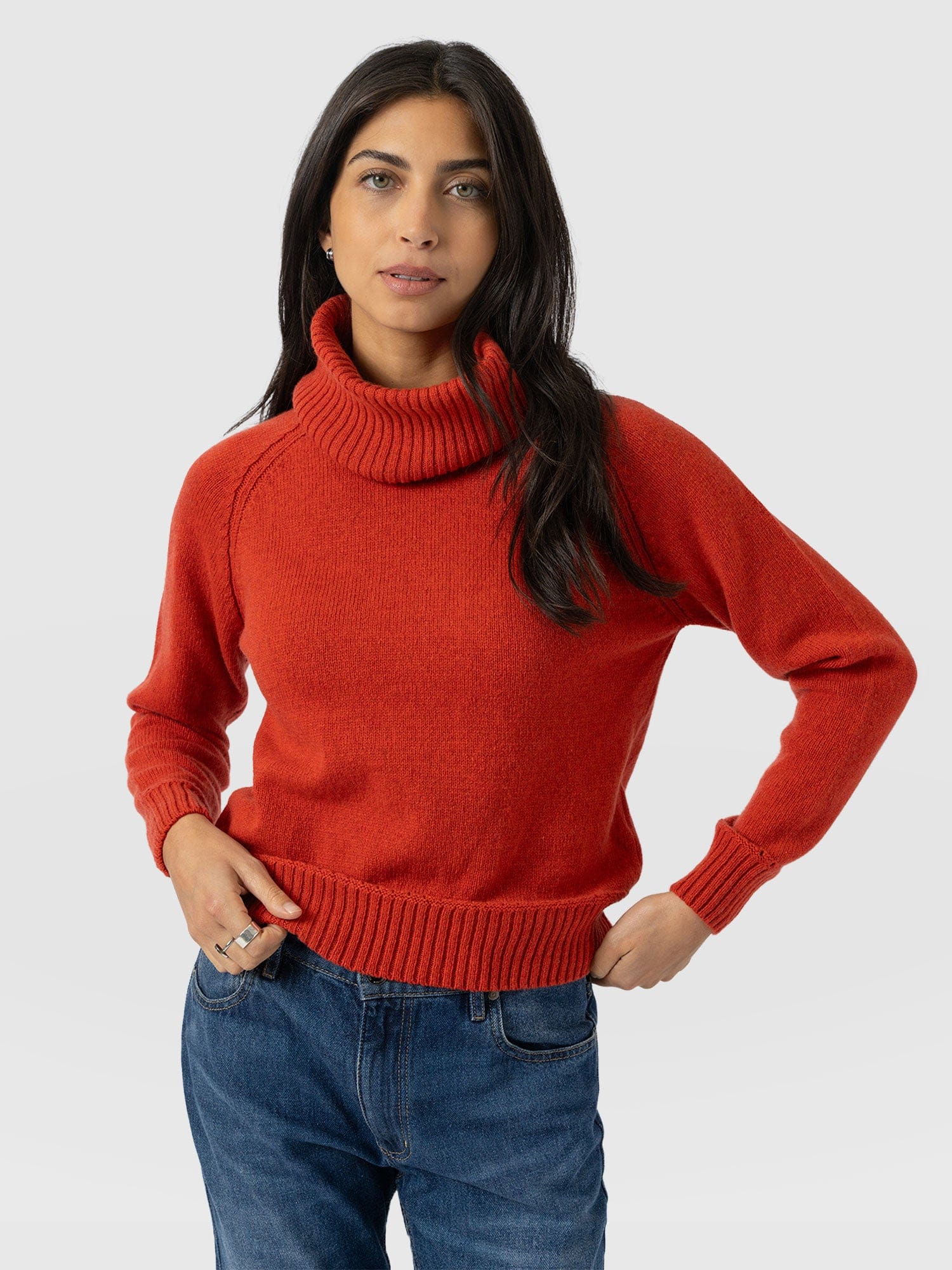 Oxford Cashmere Jumper - Orange - Women's Jumpers | Saint + Sofia® UK